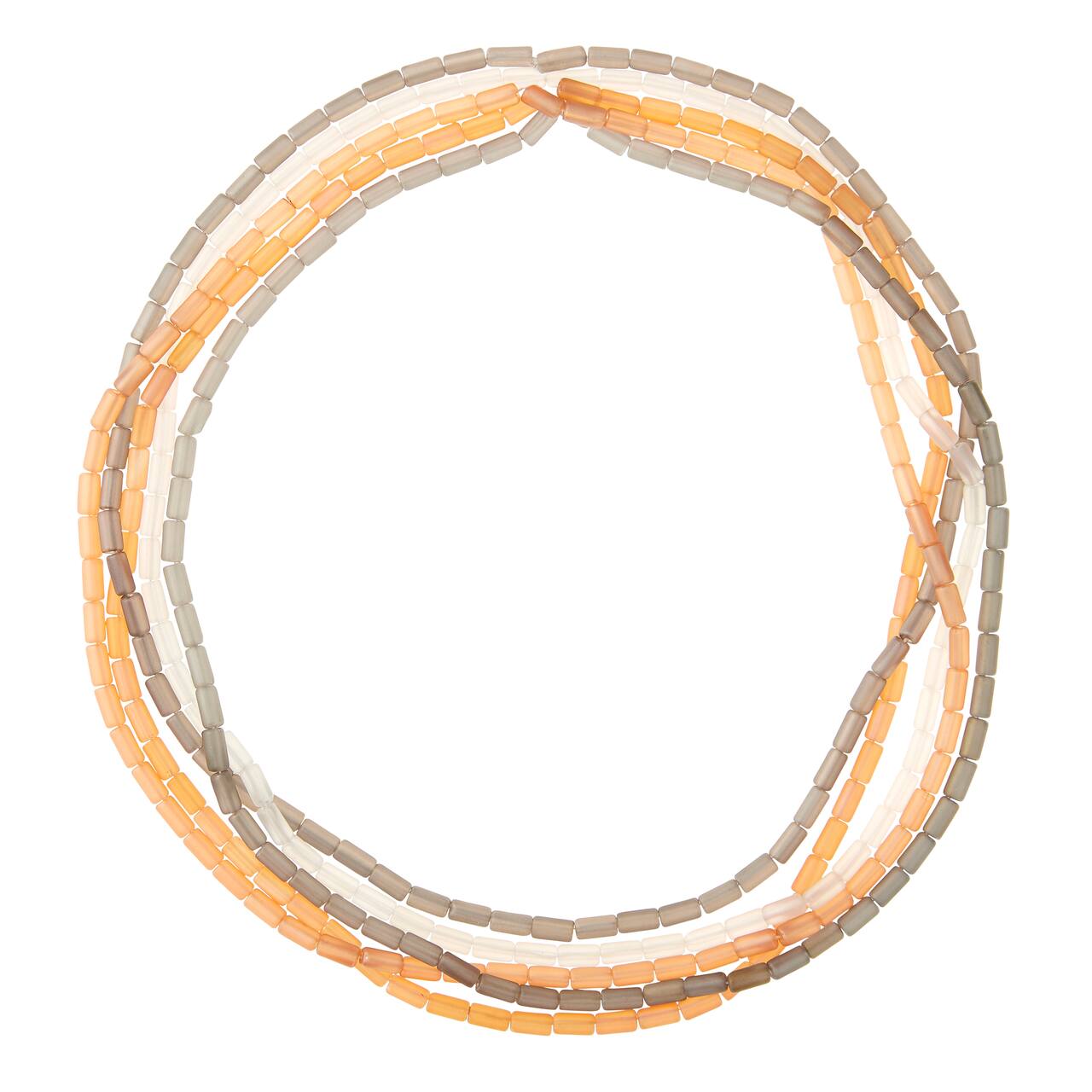 Matte Multicolor Earth Glass Tube Seed Beads, 5mm by Bead Landing™